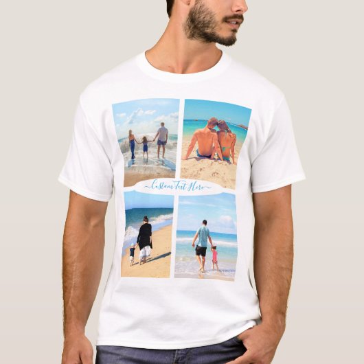カスタム文字付きフォトコラージュTシャツ Tシャツ (正面)