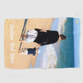 カスタム文字付きフォトゴルフタオルギフト ゴルフタオル (横)