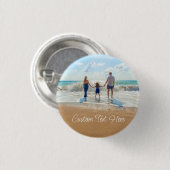 カスタム文字付きフォトパーソナライズされたボタン 缶バッジ (正面&裏面)
