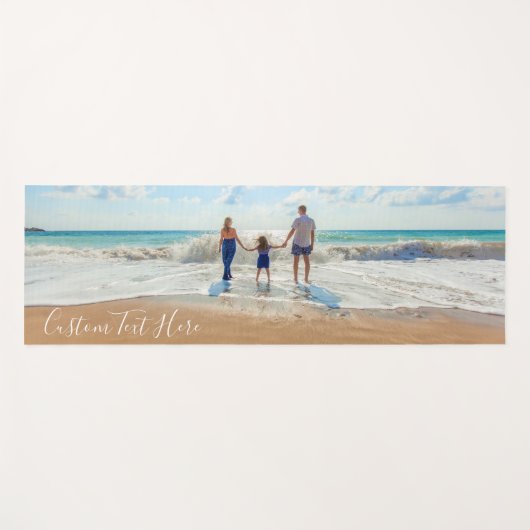 カスタム文字付きフォトヨガマットパーソナライズされた ヨガマット (正面(横))