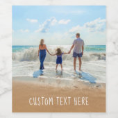 カスタム文字付きフォトワインボトルラベル ワインラベル (シングルラベル)