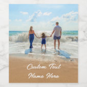 カスタム文字付きフォトワインボトルラベル ワインラベル (シングルラベル)