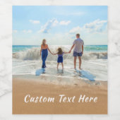 カスタム文字付きフォトワインラベルギフト ワインラベル (シングルラベル)