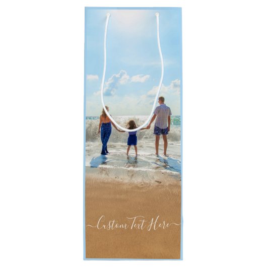 カスタム文字付きフォトワイン抱き枕 ワインギフトバッグ (裏面)