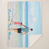 カスタム文字付き写真シャーパブランケット シェルパブランケット (正面)