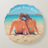 カスタム文字付き写真ラウンドピロー ラウンドクッション (正面)