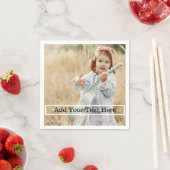 カスタム文字付き写真 スタンダードカクテルナプキン (インサイチュ)