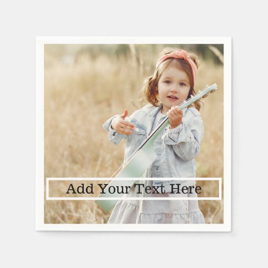 カスタム文字付き写真 スタンダードカクテルナプキン (正面)