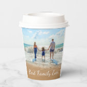 カスタム文字付き家族フォト紙カップ 紙コップ (裏面)