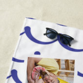 カスタム文字付き6枚のフォトフレーパーソナライズされたム ビーチタオル (インサイチュ)