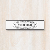 カスタム文字会社のロゴとドアサイン サインプレート (正面)