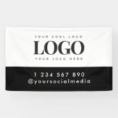 カスタム文字会社のロゴ・ソーシャルメディア 横断幕 (横)