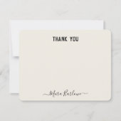 カスタム文字個人モダン筆跡 ノートカード (正面)