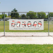 カスタム文字冬ペンギンの旗 横断幕 (インサイチュ)