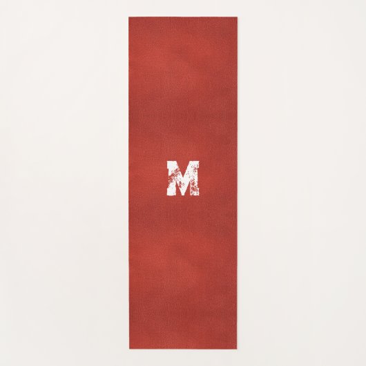 カスタム文字動揺してモノグラムフェイクレザールック ヨガマット (正面)