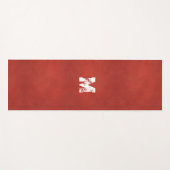 カスタム文字動揺してモノグラムフェイクレザールック ヨガマット (正面(横))