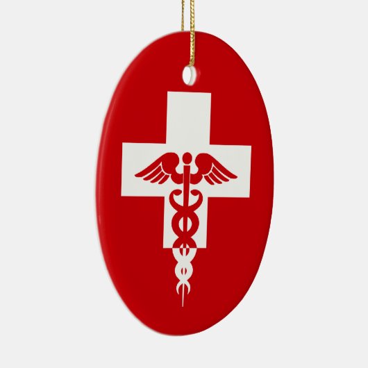 カスタム文字医療プロフェッショナルオーナメント セラミックオーナメント (右)