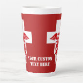 カスタム文字医療プロフェッショナル カフェラテマグ (正面)