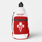 カスタム文字医療プロフェッショナル スリングバッグ (正面)