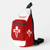 カスタム文字医療プロフェッショナル スリングバッグ (右コーナー)