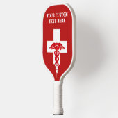 カスタム文字医療プロフェッショナル ピックルボールラケット (左)