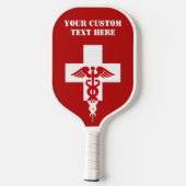 カスタム文字医療プロフェッショナル ピックルボールラケット (裏面)