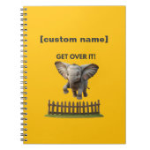 カスタム文字又は名飛んでいる象 ノートブック (正面)