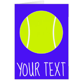 カスタム文字及びカラーテニス選手グリーティングカード