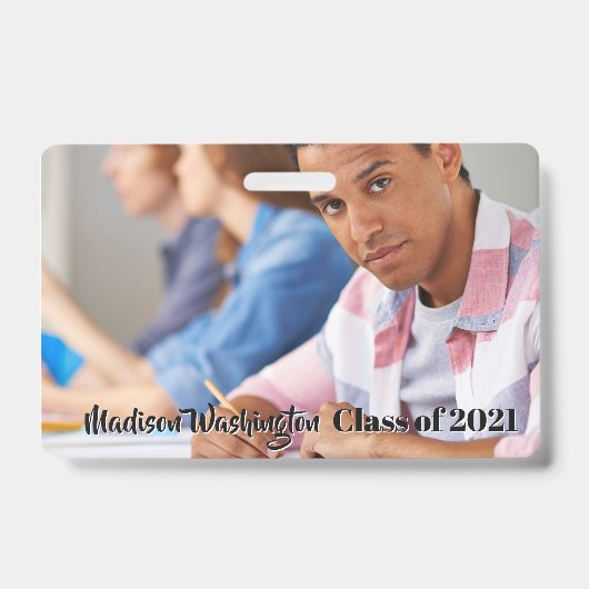 カスタム文字及び写真バッジ バッジ (正面)