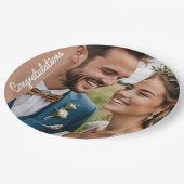 カスタム文字及び写真パーソナライズされたパーティー ペーパープレート (アングル)