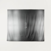 カスタム文字及び画シンプル像シルバーグレ結婚ーズ タペストリー (正面(横))