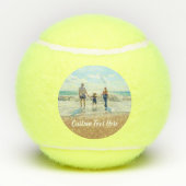 カスタム文字名の付いたフォトテニスボール テニスボール (裏面)