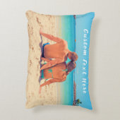 カスタム文字名の写真ピローギフト アクセントクッション (裏面(縦))