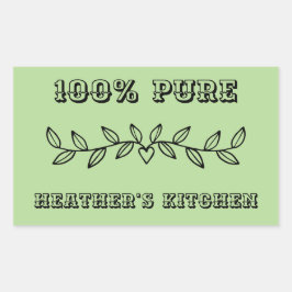 カスタム文字名テンプレートパーソナライズされた 長方形シール