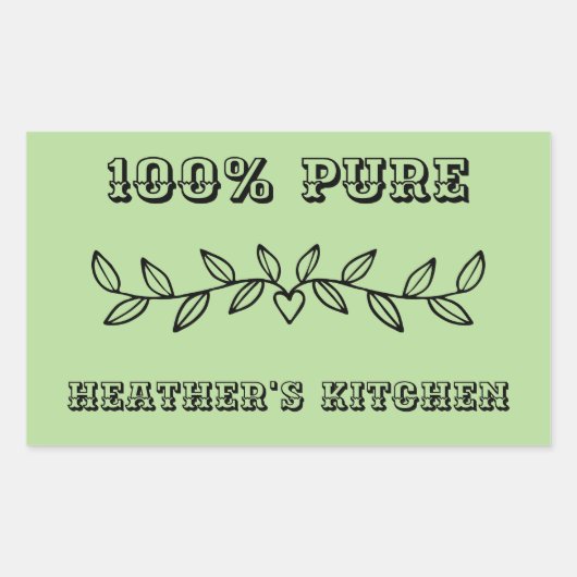 カスタム文字名テンプレートパーソナライズされた 長方形シール (正面)