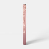 カスタム文字名バラ金ゴールド赤面グリッタードライバ SAMSUNG GALAXYケース (左側面)