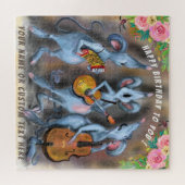 カスタム文字名パズルハッピーバースデーマウスバンド ジグソーパズル (横)