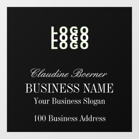 カスタム文字名ビジネス・ウィンドウの固定 ウィンドウサイン (シート)