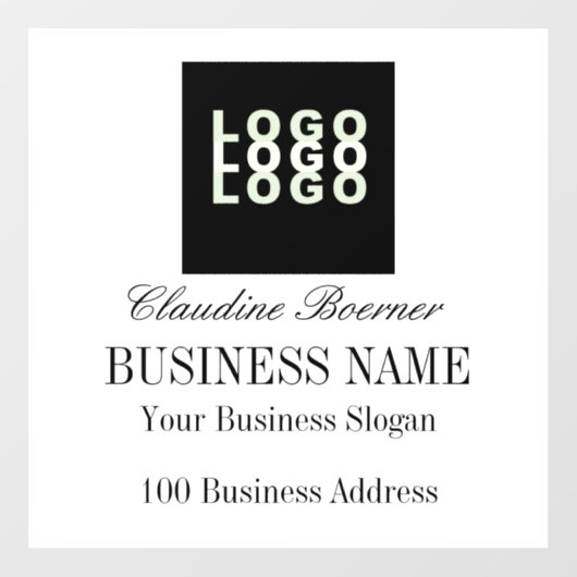 カスタム文字名ビジネス・ウィンドウの固定 ウィンドウサイン (シート)