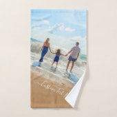 カスタム文字名付きフォトバスタオル バスタオルセット (ハンドタオル)