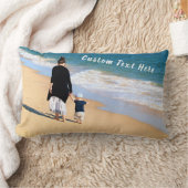 カスタム文字名付きフォトピロー ランバークッション (ブランケット)