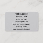 カスタム文字名情報名刺あなたの色 名刺 (正面)