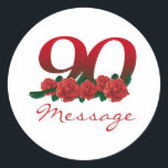 カスタム文字名90th birthday number ラウンドシール<br><div class="desc">カスタム文字名90th birthday number</div>