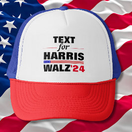 カスタム文字名Harris Walz 2024選挙 キャップ