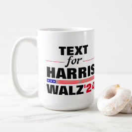 カスタム文字名Harris Walz 2024選挙 コーヒーマグカップ