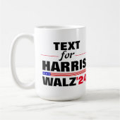 カスタム文字名Harris Walz 2024選挙 コーヒーマグカップ (左)