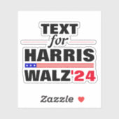 カスタム文字名Harris Walz 2024選挙 シール (シート)