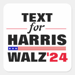 カスタム文字名Harris Walz 2024選挙 スクエアシール
