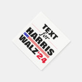 カスタム文字名Harris Walz 2024選挙 スタンダードカクテルナプキン (角)
