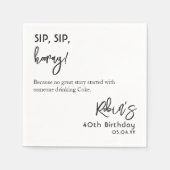 カスタム文字基おもしろい準40th 50th 60誕生日 スタンダードカクテルナプキン (正面)